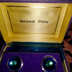 Vintage mens cufflinks by grand prix NOS